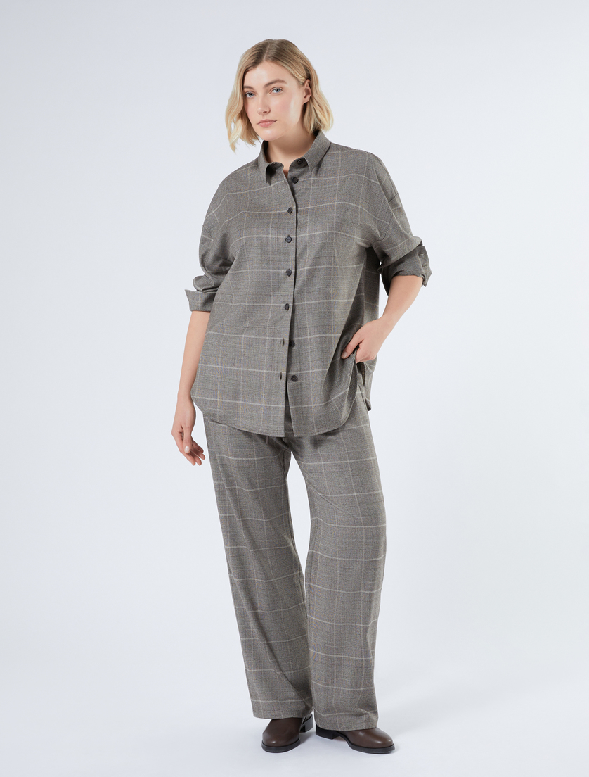 Wool flannel tunic - BROWN - Marina Rinaldi - 2 Wool flannel tunic - BROWN - Marina Rinaldi - 2