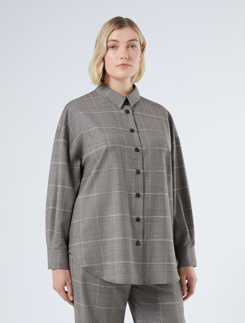 Wool flannel tunic - BROWN - Marina Rinaldi - 3 Wool flannel tunic - BROWN - Marina Rinaldi - 3