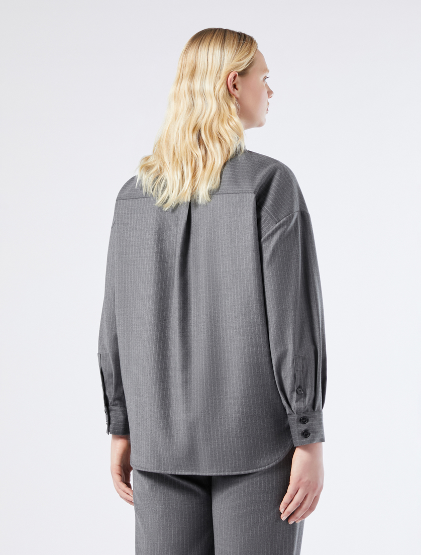 Wool flannel tunic - MEDIUM GREY - Marina Rinaldi - 4 Wool flannel tunic - MEDIUM GREY - Marina Rinaldi - 4