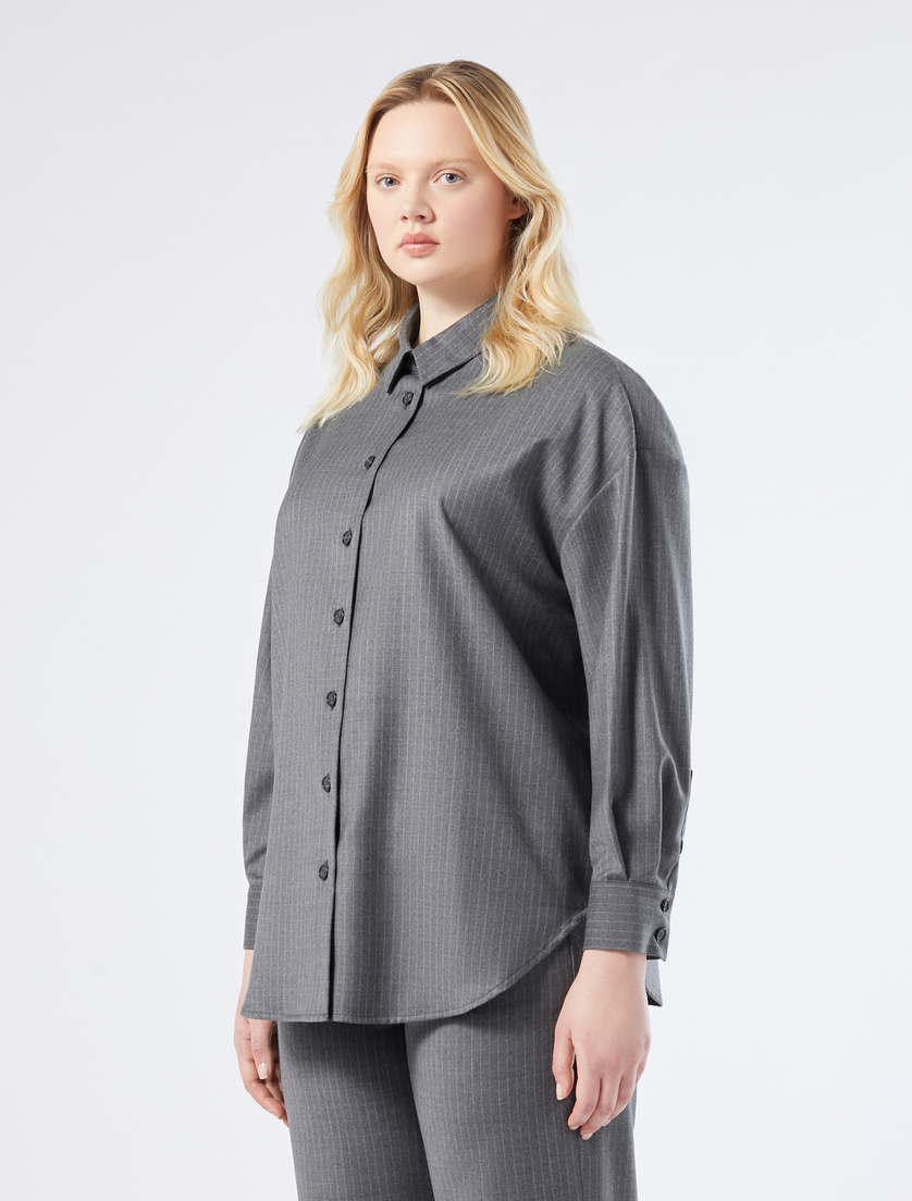 Wool flannel tunic - MEDIUM GREY - Marina Rinaldi - 3 Wool flannel tunic - MEDIUM GREY - Marina Rinaldi - 3
