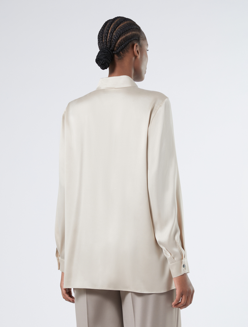 Silk satin shirt - SAND - Marina Rinaldi - 4 Silk satin shirt - SAND - Marina Rinaldi - 4