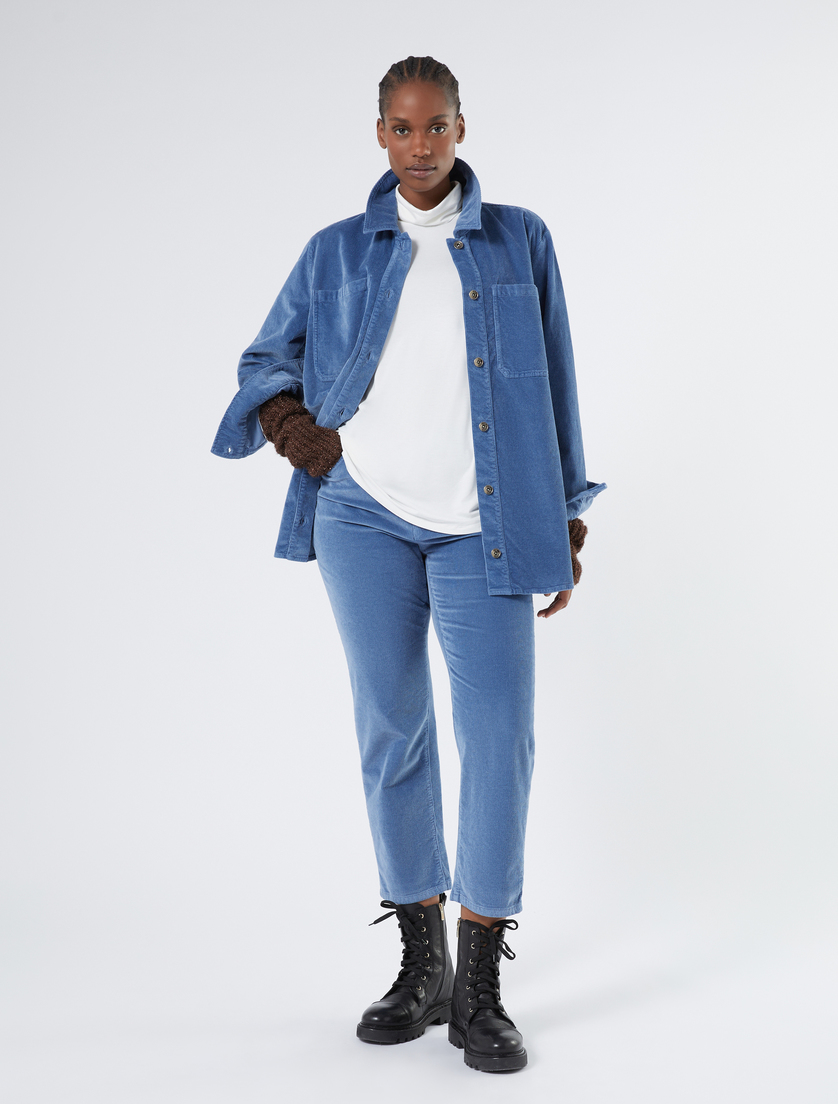 Velvet tunic - LIGHT BLUE - Marina Rinaldi - 2 Velvet tunic - LIGHT BLUE - Marina Rinaldi - 2