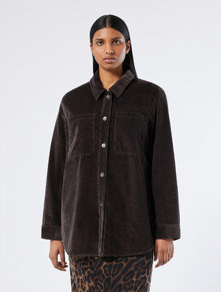 Velvet tunic - CHOCOLATE