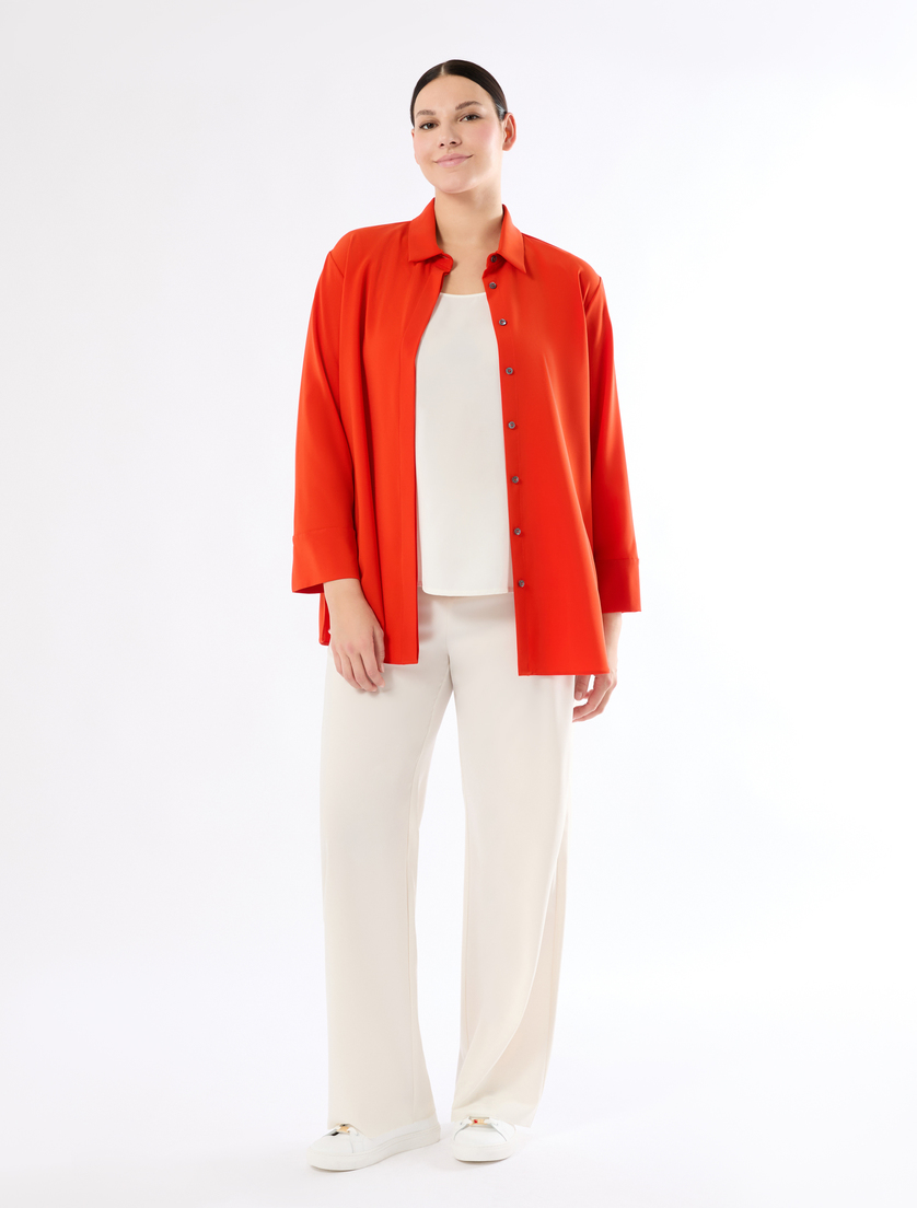 Casacca in cady - ROSSO ARANCIO - Marina Rinaldi - 2 Casacca in cady - ROSSO ARANCIO - Marina Rinaldi - 2