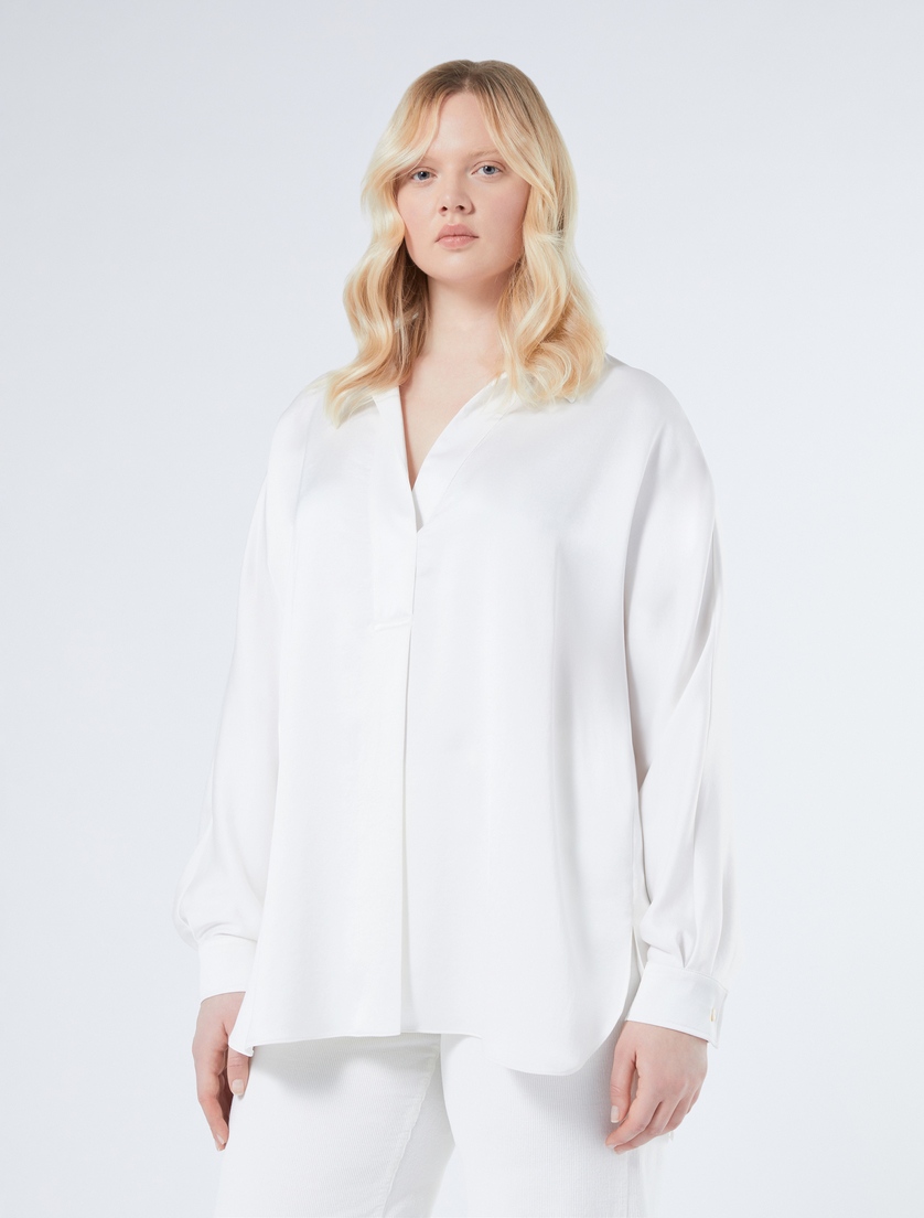 Satin shirt - IVORY - Marina Rinaldi - 3 Satin shirt - IVORY - Marina Rinaldi - 3