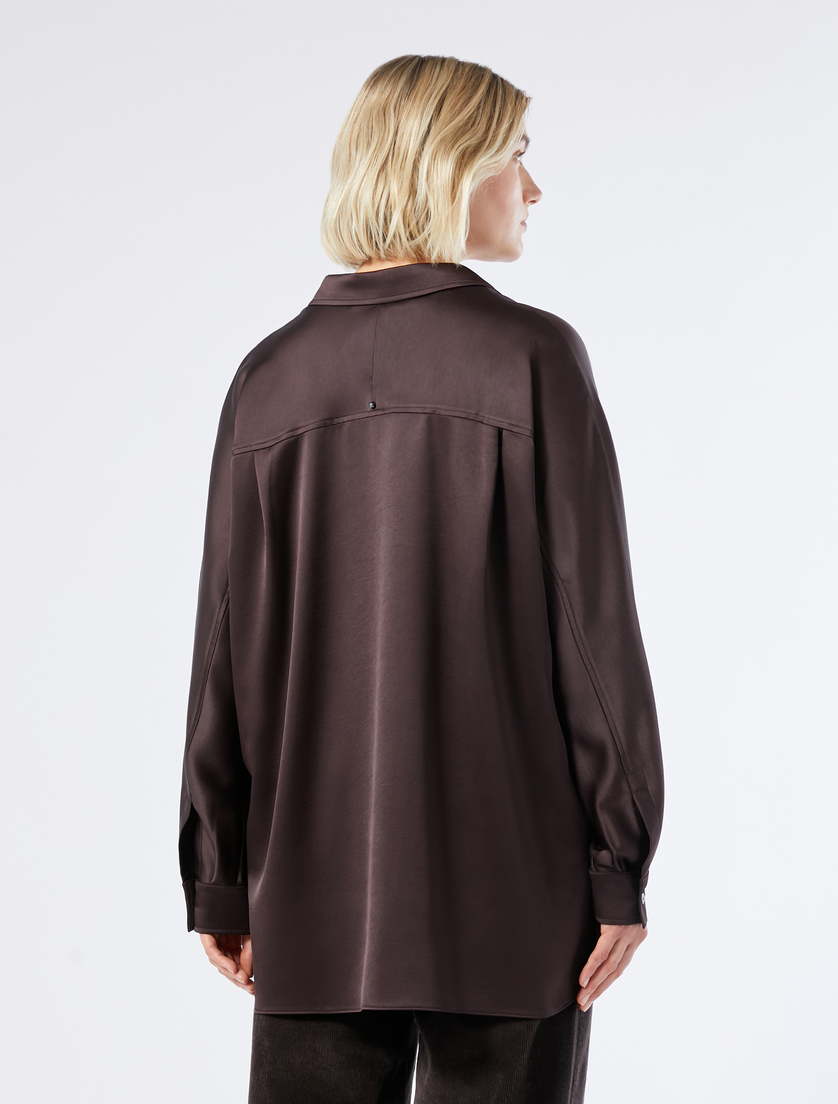 Satin shirt - CHOCOLATE - Marina Rinaldi - 4