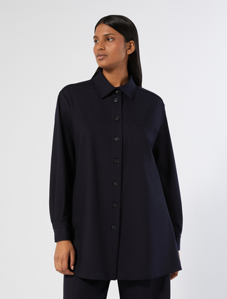 Tunique en sergé de viscose - BLEU NUIT