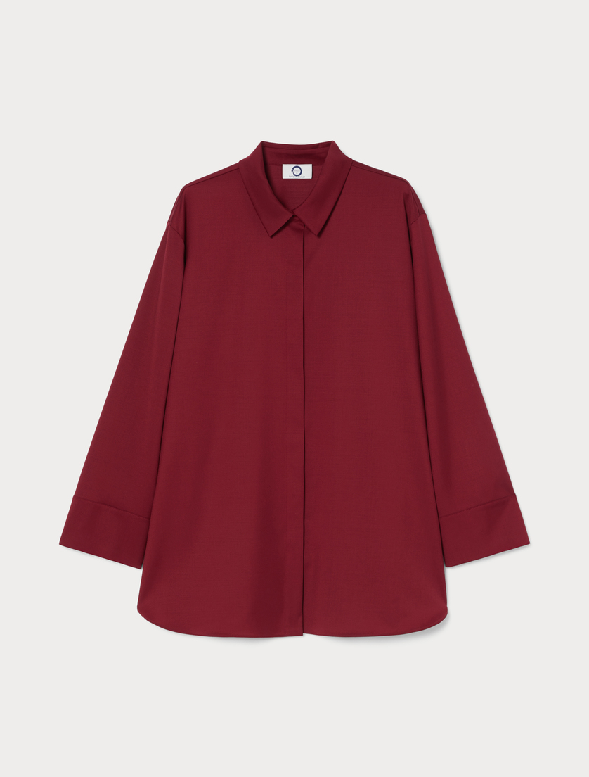 Wool blend tunic - DARK RED - Marina Rinaldi - Marina Rinaldi