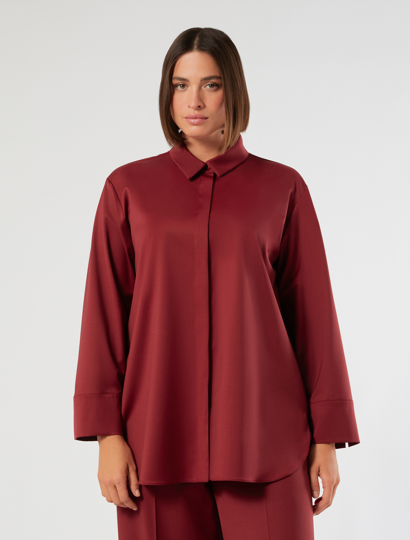 Wool blend tunic - DARK RED - Marina Rinaldi - 3 - Marina Rinaldi