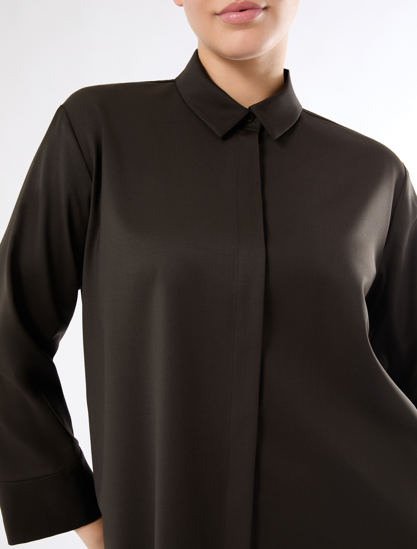 Wool blend tunic - BROWN GREY - Marina Rinaldi - 5 Wool blend tunic - BROWN GREY - Marina Rinaldi - 5