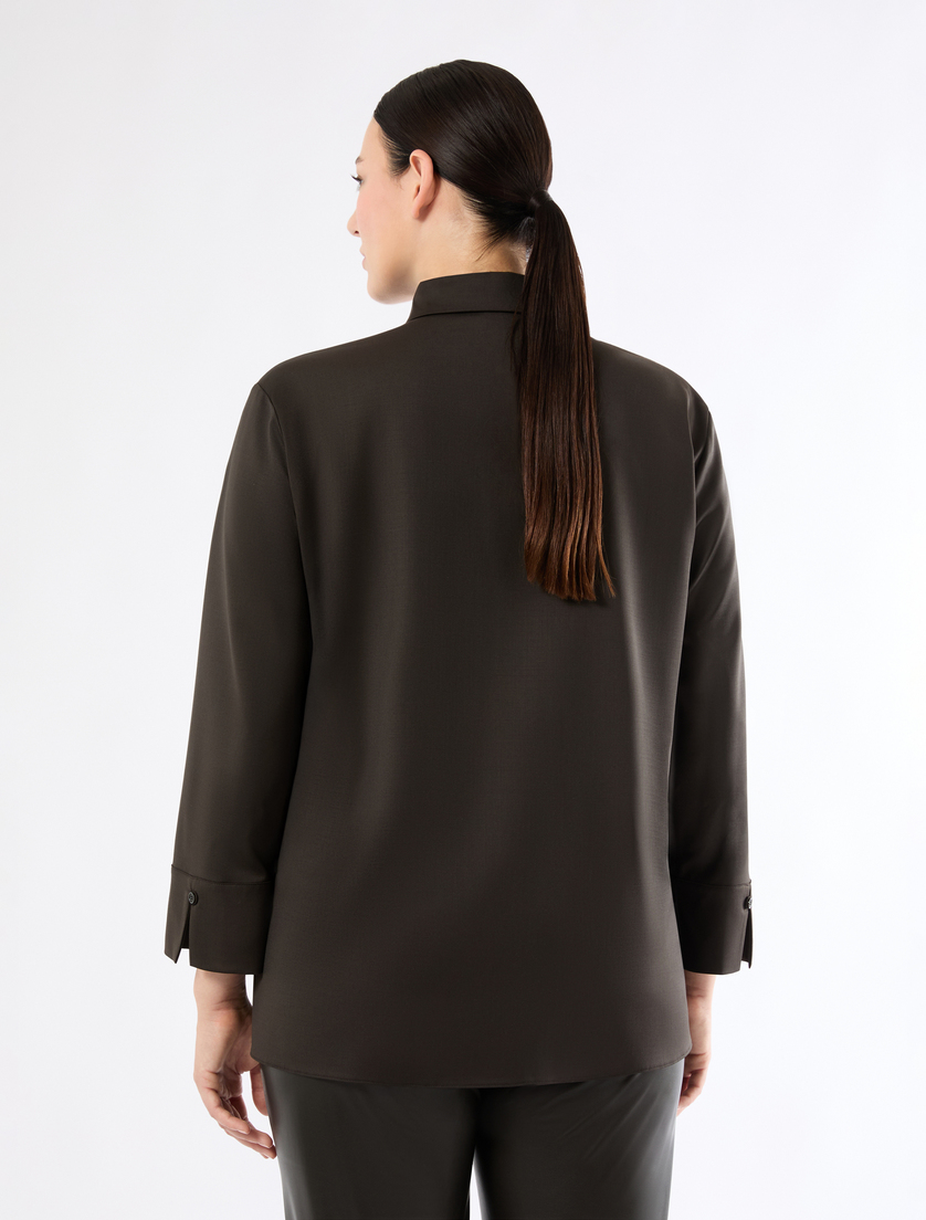 Wool blend tunic - BROWN GREY - Marina Rinaldi - 4 Wool blend tunic - BROWN GREY - Marina Rinaldi - 4