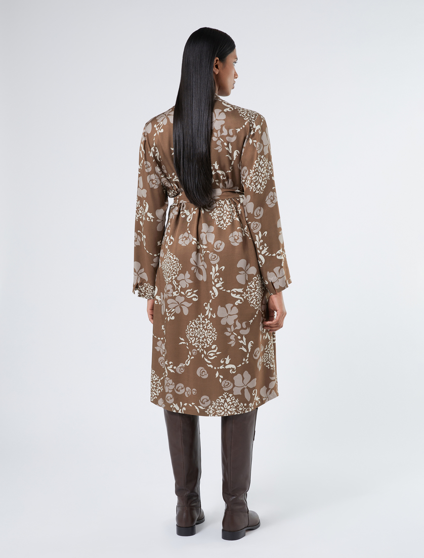 Kleid aus bedrucktem Twill - BRAUN - Marina Rinaldi - 4 Kleid aus bedrucktem Twill - BRAUN - Marina Rinaldi - 4