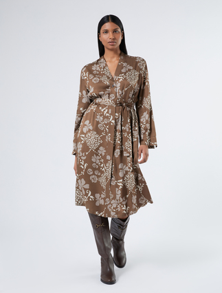 Kleid aus bedrucktem Twill - Marina Rinaldi