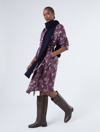 Kleid aus bedrucktem Twill - Marina Rinaldi