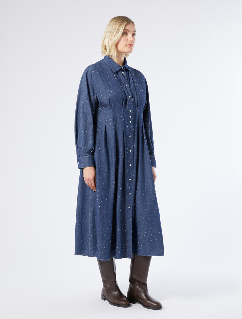 Langes Jeanskleid mit Strass - BLAU - Marina Rinaldi - 3 Langes Jeanskleid mit Strass - BLAU - Marina Rinaldi - 3