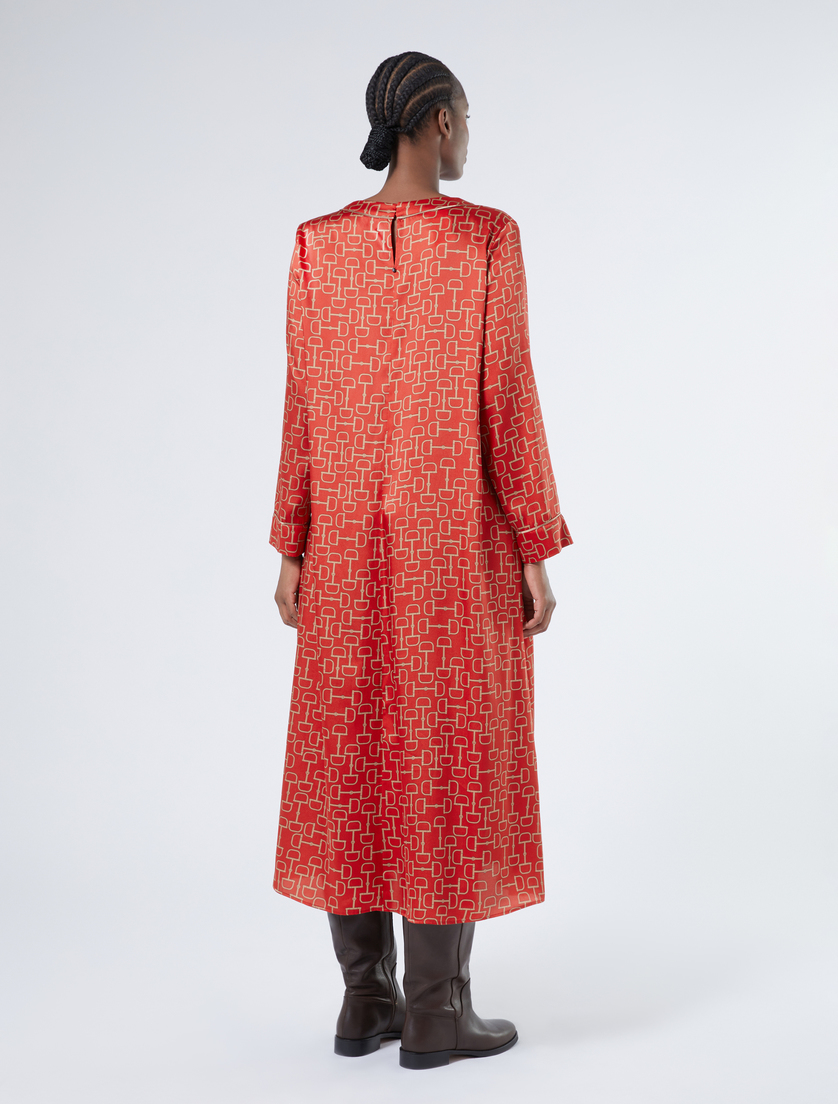 Maxikleid aus Twill - ROT - Marina Rinaldi - 4