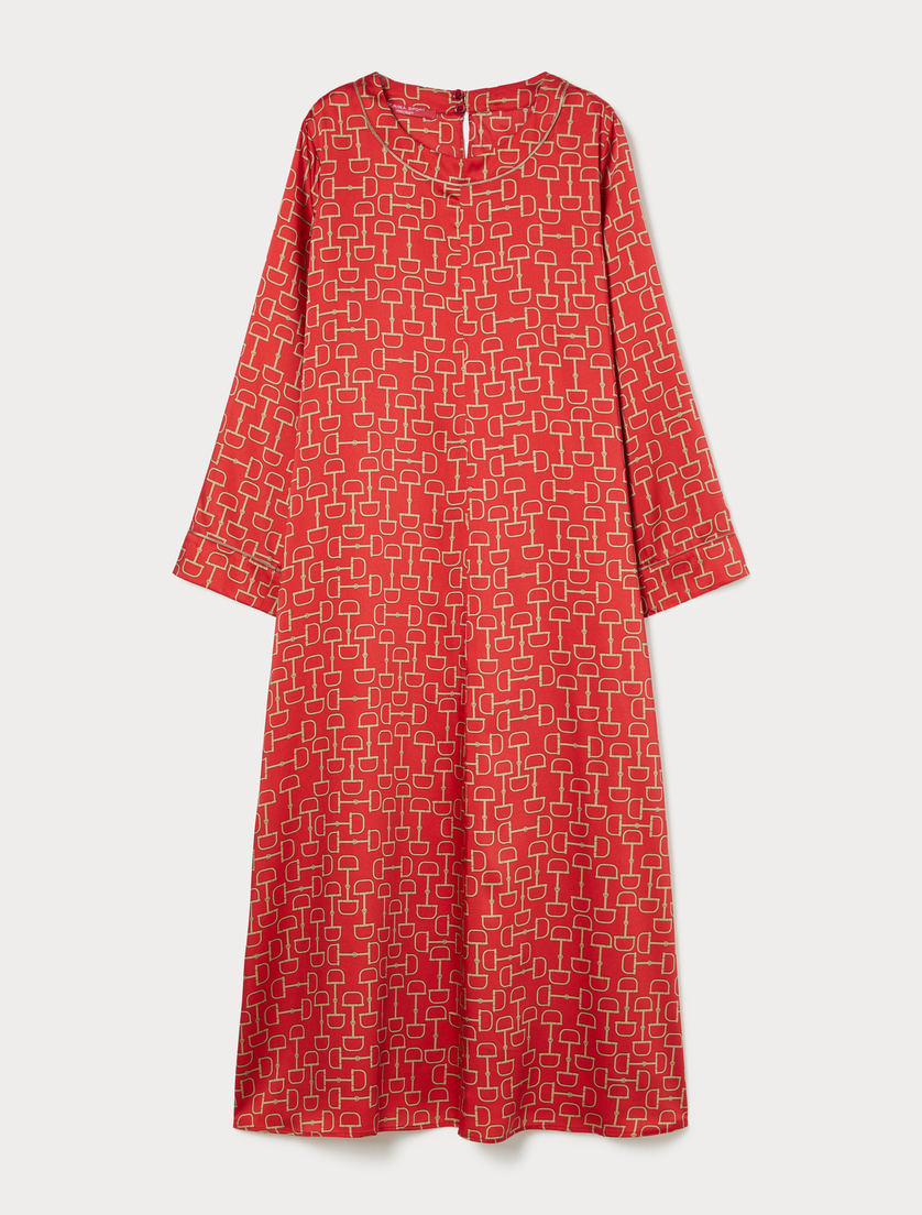 Maxikleid aus Twill - ROT - Marina Rinaldi