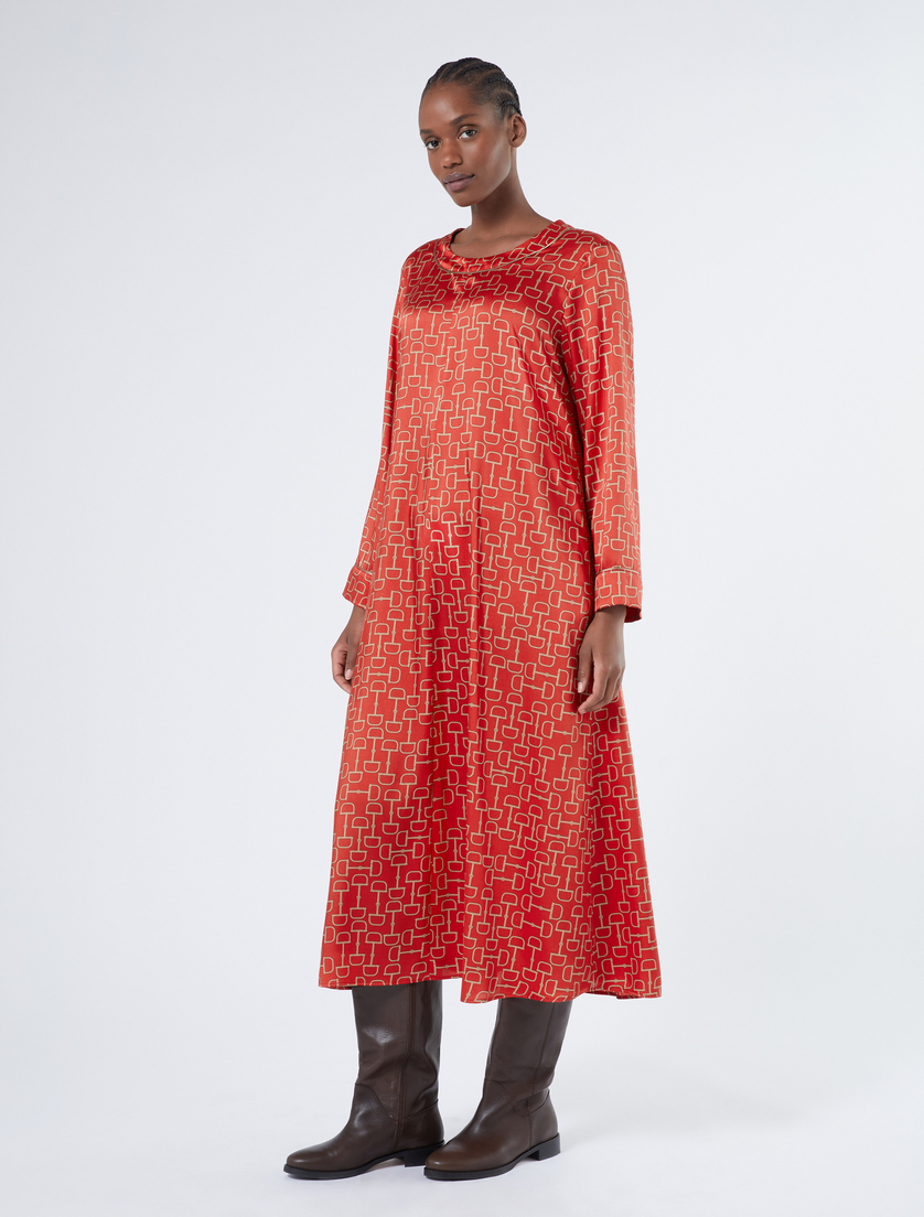 Maxikleid aus Twill - ROT - Marina Rinaldi - 3