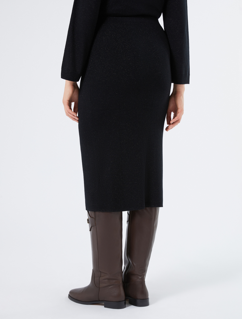 Knit skirt - BLACK - Marina Rinaldi - 4 Knit skirt - BLACK - Marina Rinaldi - 4
