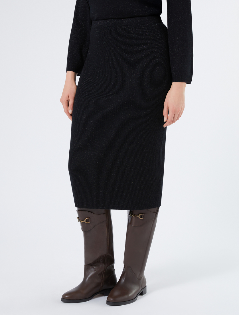 Knit skirt - BLACK - Marina Rinaldi - 3 Knit skirt - BLACK - Marina Rinaldi - 3