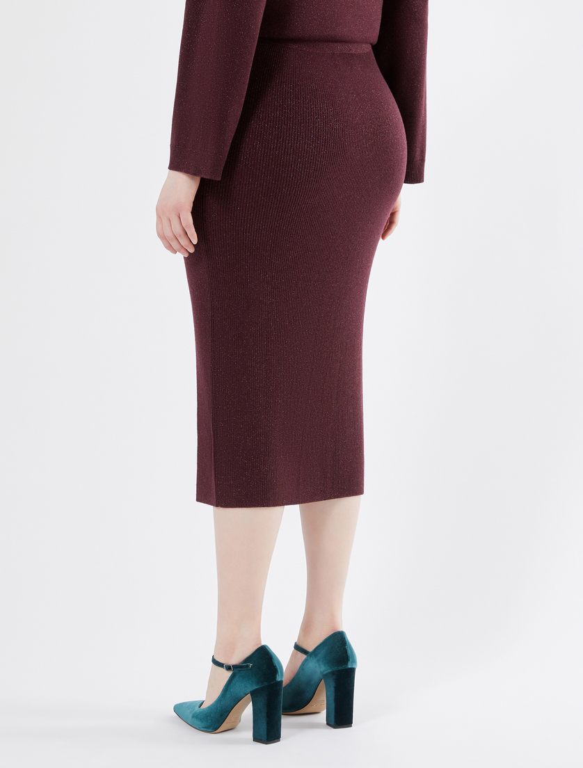 Knitted skirt - AUBERGINE - Marina Rinaldi - 4