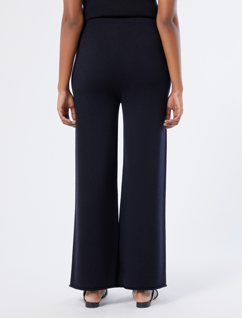 Wool knit trousers - MIDNIGHTBLUE - Marina Rinaldi - 4