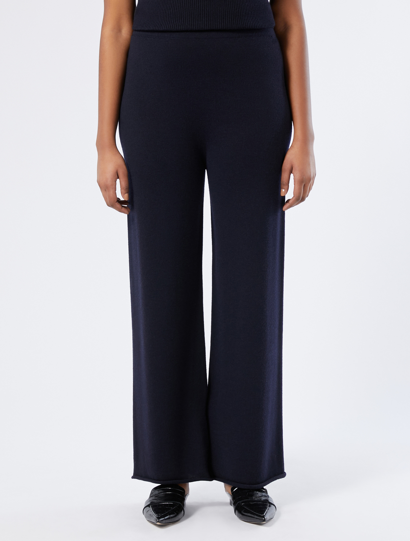 Wool knit trousers - MIDNIGHTBLUE - Marina Rinaldi - 3
