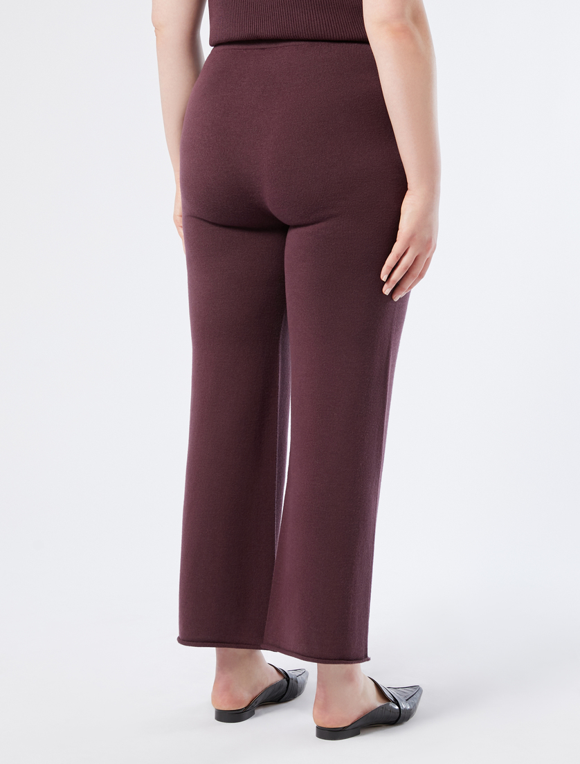 Wool knit trousers - AUBERGINE - Marina Rinaldi - 4