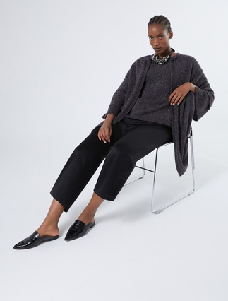 Cardigan aus Metallic-Strick - Marina Rinaldi