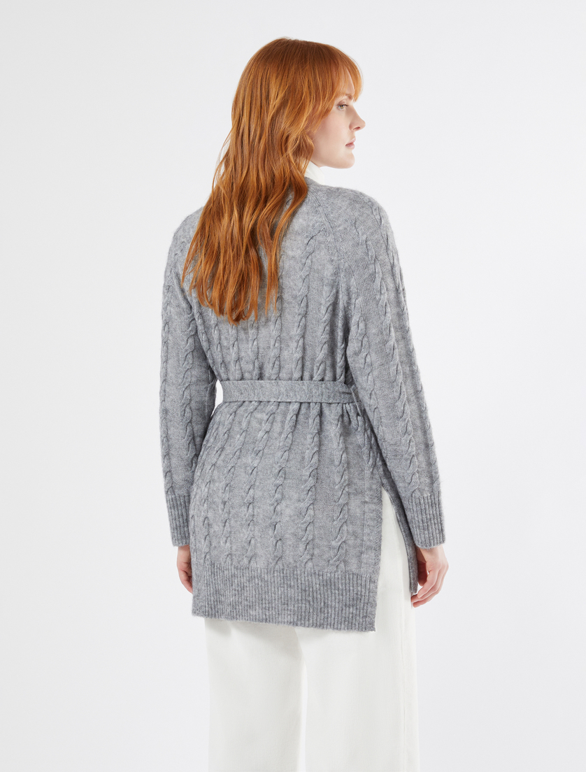 Alpaca-blend cardigan - MEDIUM GREY - Marina Rinaldi - 4