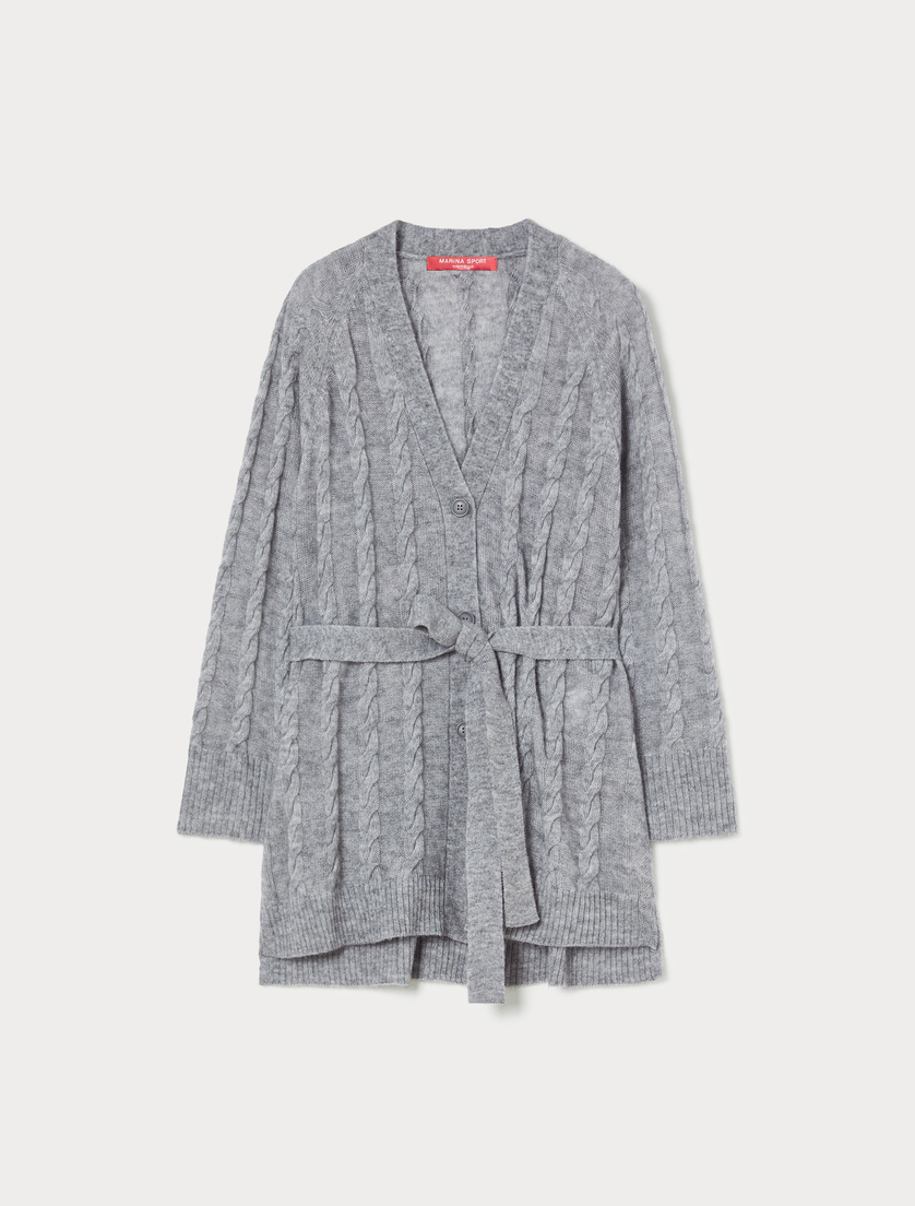 Alpaca-blend cardigan - MEDIUM GREY - Marina Rinaldi