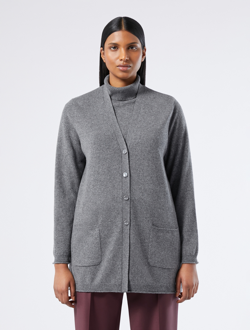 Cardigan aus reinem Kaschmir - MITTELGRAU - Marina Rinaldi - 3
