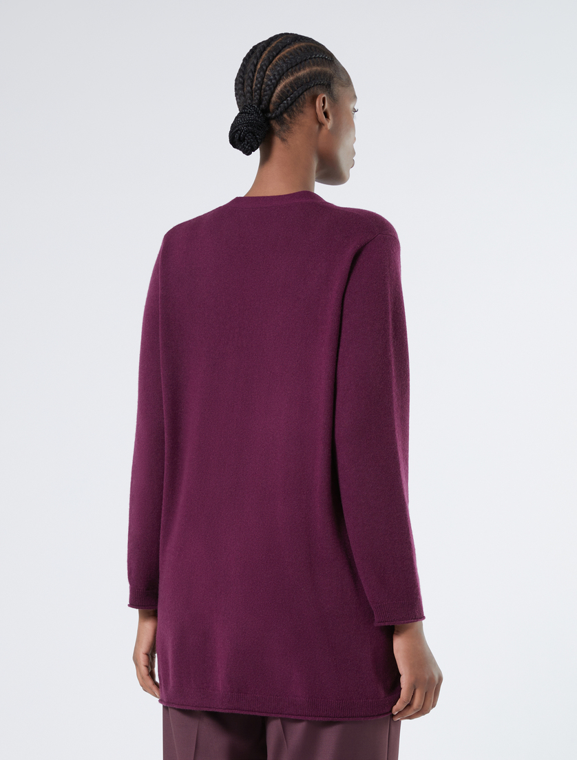 Cardigan aus reinem Kaschmir - AUBERGINE - Marina Rinaldi - 4 Cardigan aus reinem Kaschmir - AUBERGINE - Marina Rinaldi - 4