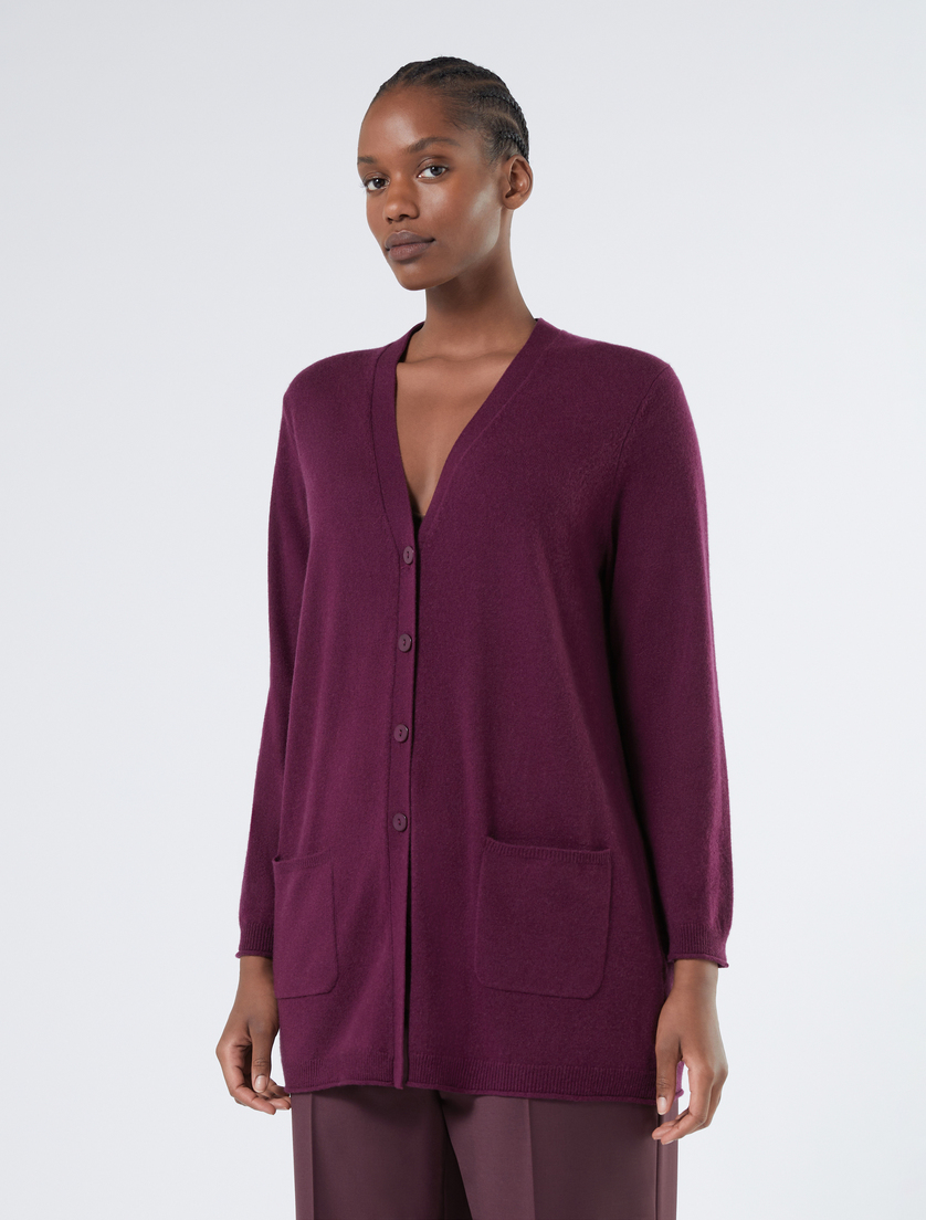 Cardigan aus reinem Kaschmir - AUBERGINE - Marina Rinaldi - 3 Cardigan aus reinem Kaschmir - AUBERGINE - Marina Rinaldi - 3