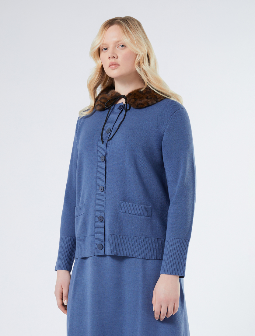Wool blend knit jacket - Marina Rinaldi