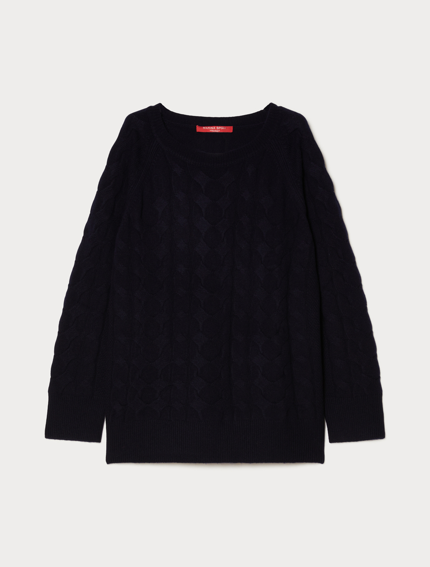 Cashmere-blend sweater - NAVY - Marina Rinaldi