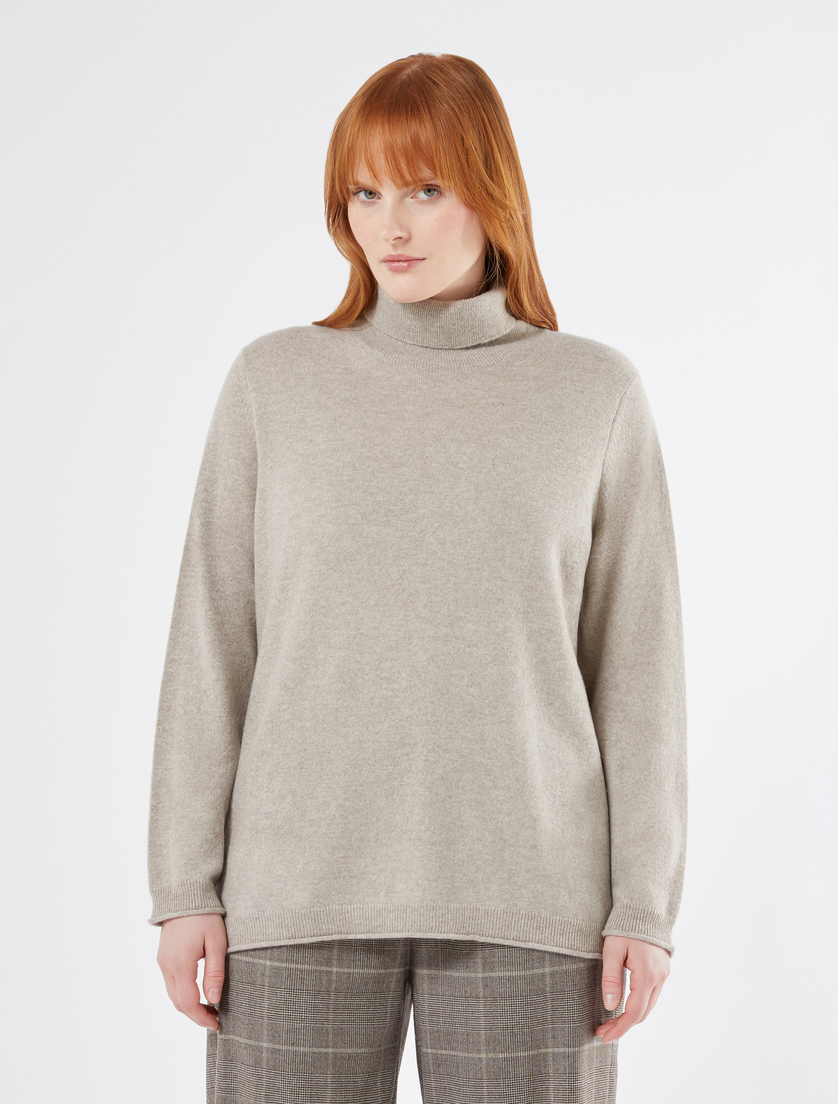 Pull à col roulé en pur cachemire - BEIGE - Marina Rinaldi - 3 Pull à col roulé en pur cachemire - BEIGE - Marina Rinaldi - 3