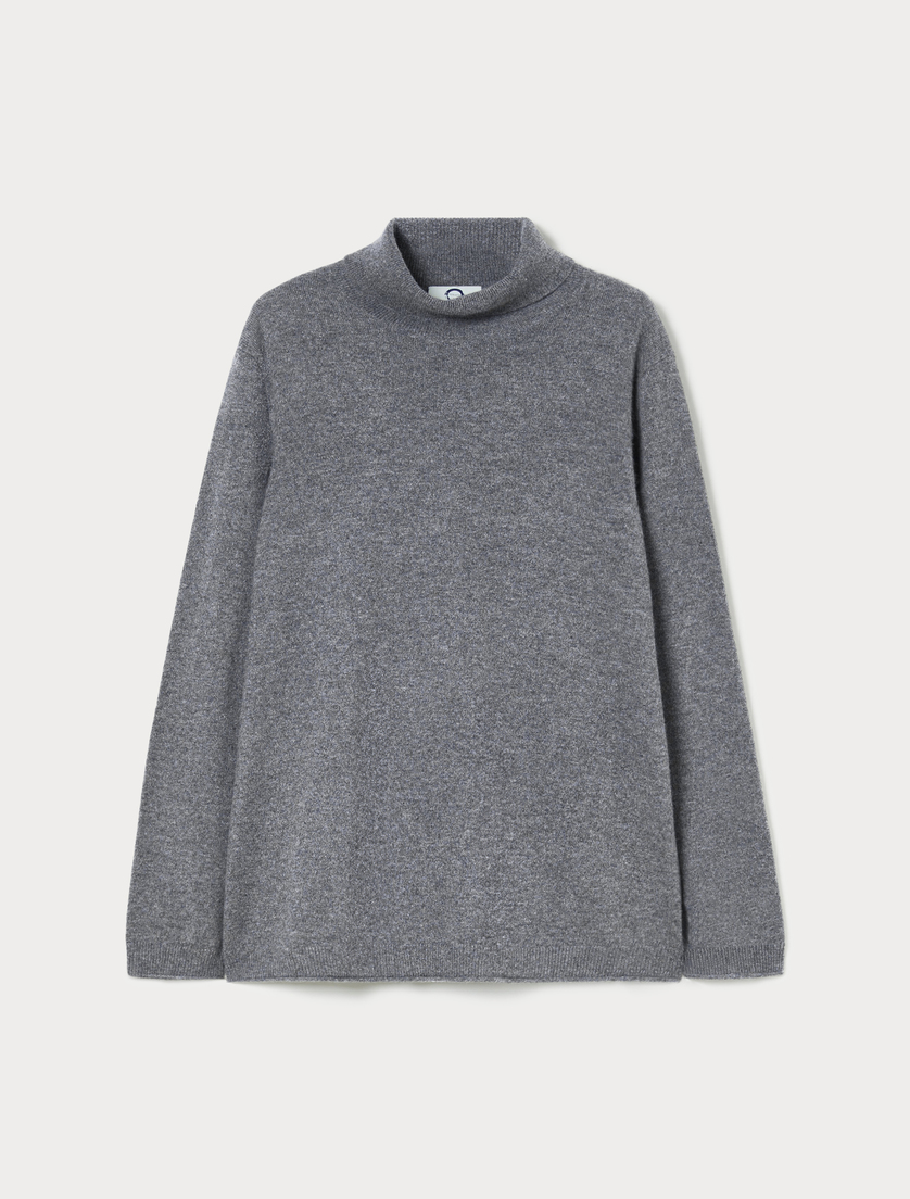 Pull à col roulé en pur cachemire - GRIS MOYEN - Marina Rinaldi Pull à col roulé en pur cachemire - GRIS MOYEN - Marina Rinaldi