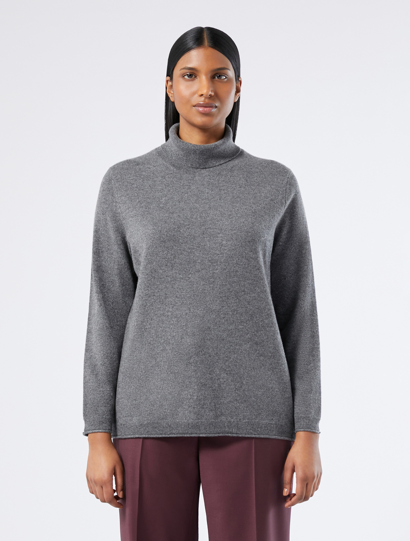 Pull à col roulé en pur cachemire - GRIS MOYEN - Marina Rinaldi - 3 Pull à col roulé en pur cachemire - GRIS MOYEN - Marina Rinaldi - 3