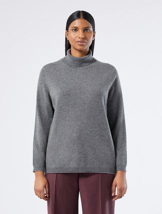 Rollkragenpullover aus reinem Kaschmir - MITTELGRAU