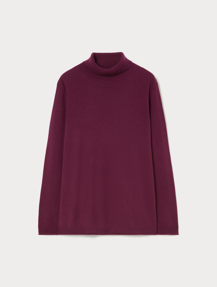 Rollkragenpullover aus reinem Kaschmir - AUBERGINE - Marina Rinaldi Rollkragenpullover aus reinem Kaschmir - AUBERGINE - Marina Rinaldi