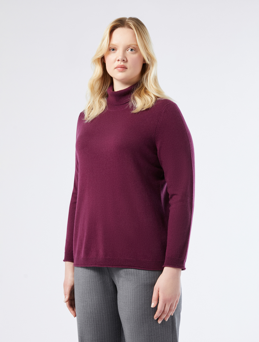 Rollkragenpullover aus reinem Kaschmir - AUBERGINE - Marina Rinaldi - 3 Rollkragenpullover aus reinem Kaschmir - AUBERGINE - Marina Rinaldi - 3