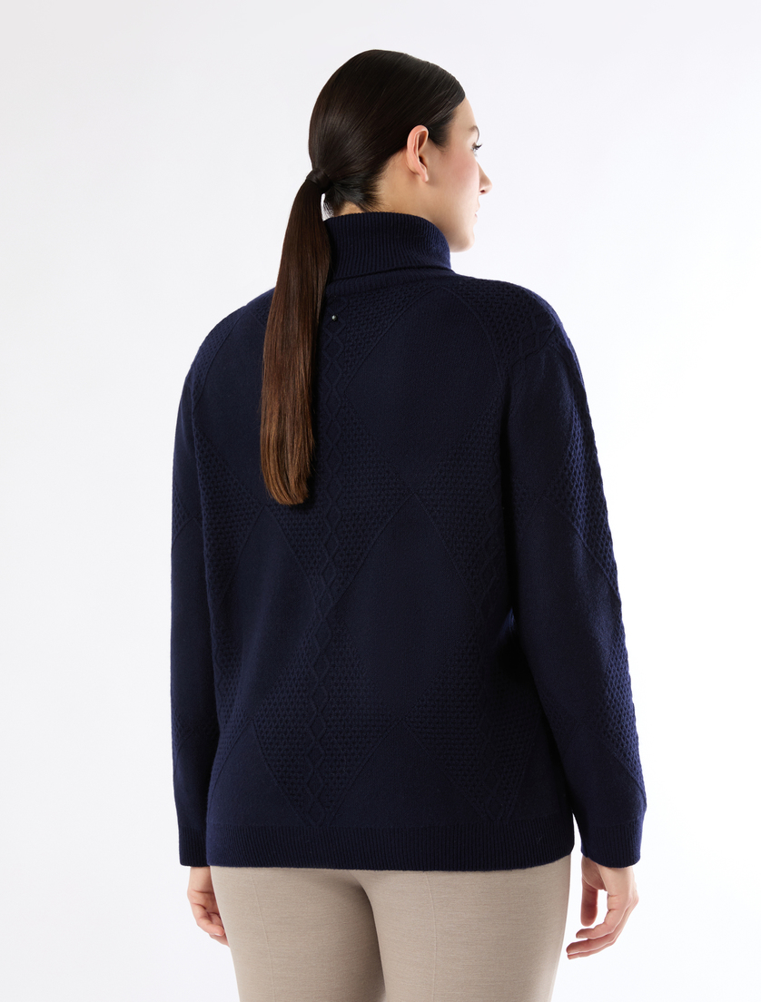 Jersey de mezcla de cachemira - AZUL - Marina Rinaldi - 4