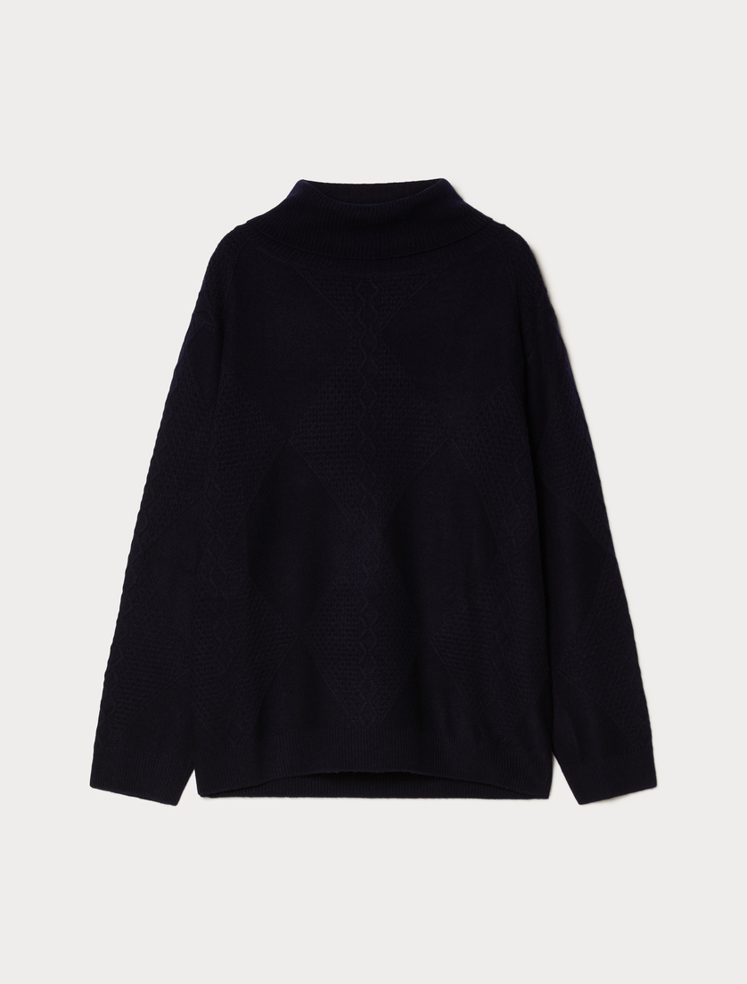 Jersey de mezcla de cachemira - AZUL - Marina Rinaldi