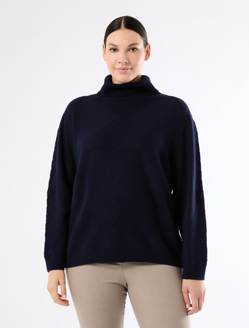 Jersey de mezcla de cachemira - AZUL - Marina Rinaldi - 3