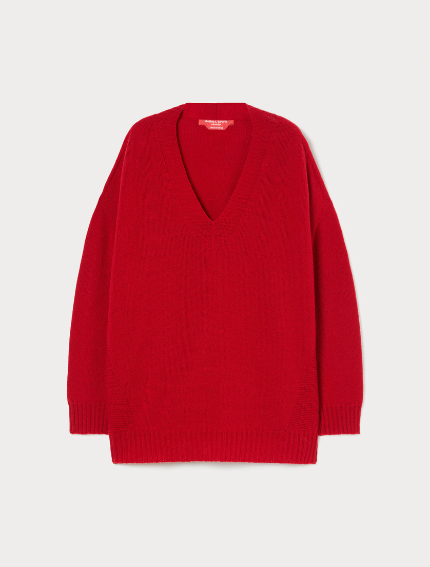 Pullover aus Wollmischgewebe - ROT - Marina Rinaldi Pullover aus Wollmischgewebe - ROT - Marina Rinaldi