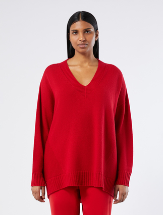 Wool blend jumper - RED
