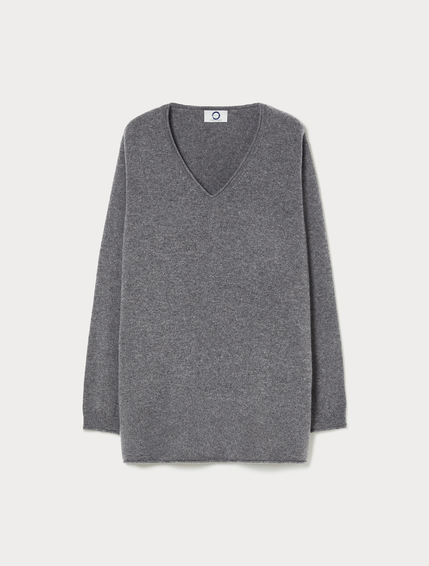 Pullover aus reinem Kaschmir - MITTELGRAU - Marina Rinaldi Pullover aus reinem Kaschmir - MITTELGRAU - Marina Rinaldi