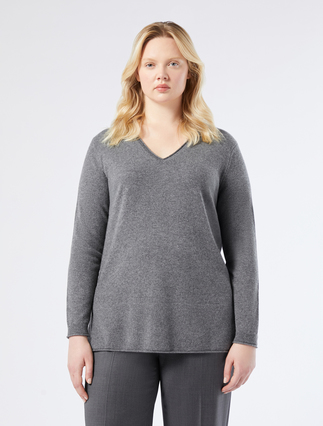 Jersey de cachemira pura - GRIS MEDIO