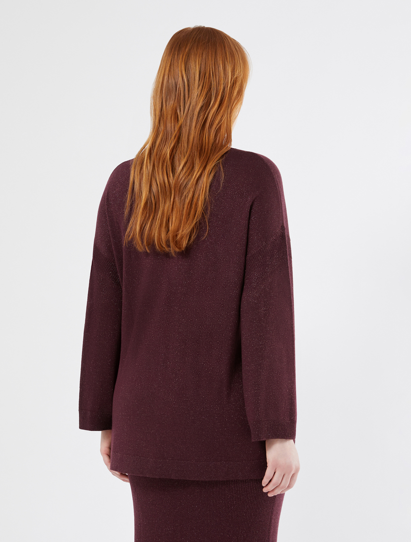 Metallic wool jumper - AUBERGINE - Marina Rinaldi - 4 Metallic wool jumper - AUBERGINE - Marina Rinaldi - 4
